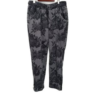 Vintage Adidas Rose Print Pants with zip c…
